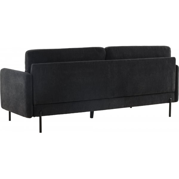 Antibes 2-istuttava sohva - Musta/Tummanharmaa