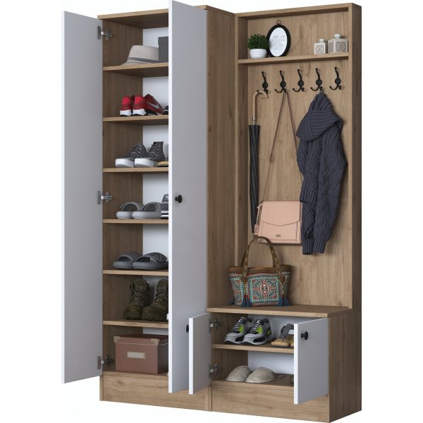 Muodikkaat aulakalusteet 120 cm - Phkin/valkoinen