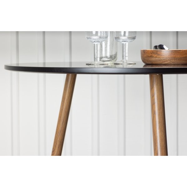 Bridge ruokapöytä Ø90 cm - Musta/tammi Bridge ruokapöytä Ø90 cm - Musta/tammi