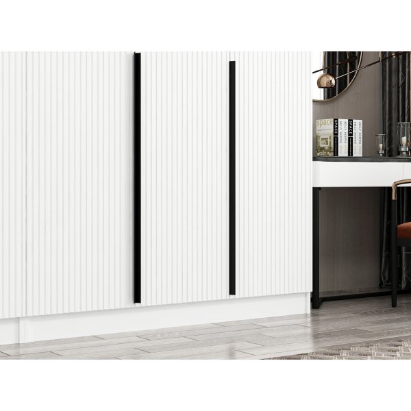 Cikani vaatekaappi 270x52x210 cm, variantti B - Valkoinen Cikani vaatekaappi 270x52x210 cm, variantti B - Valkoinen