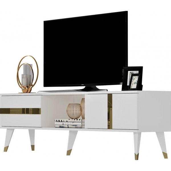 Vania mediapenkki - Valkoinen/kulta