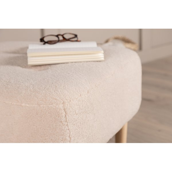 Salina pouf - Valkoinen fleece Salina pouf - Valkoinen fleece