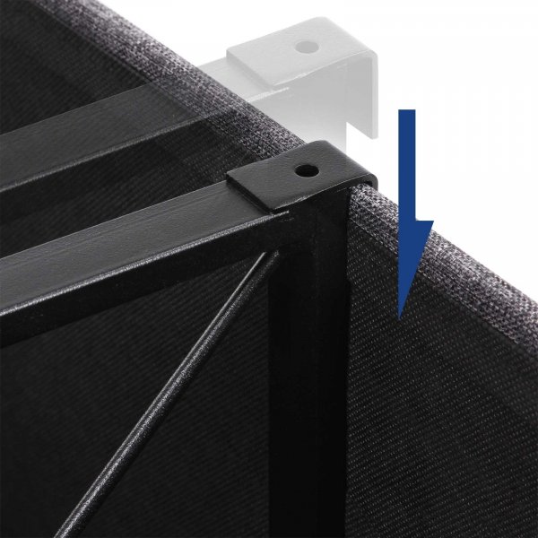 Joar penkki silytystilalla 110 cm - Tummanharmaa