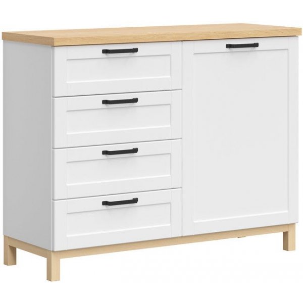 Ameli lipasto - tammi/valkoinen