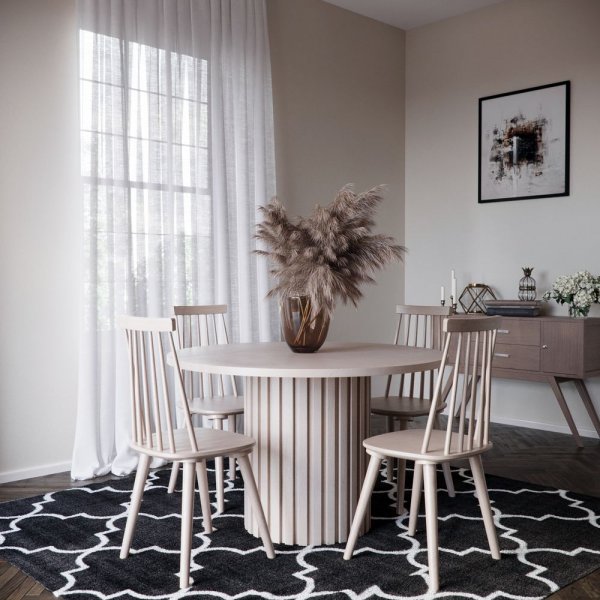 PiPi pyre ruokapyt 150 cm - Whitewash