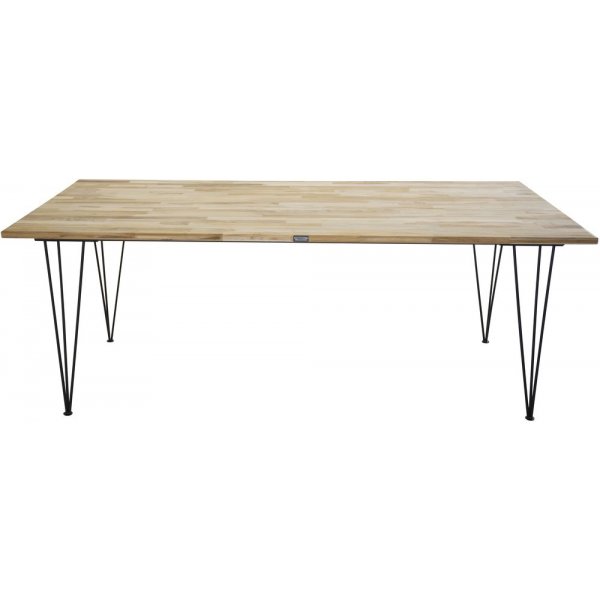 Ruokapyt Annelie 200 cm - Musta / Luonnonpuu