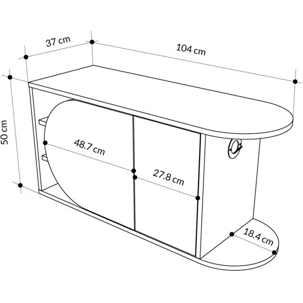 Nova salin penkki - Ruskea/valkoinen Nova salin penkki - Ruskea/valkoinen