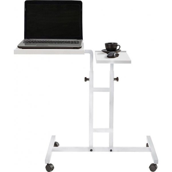 Glen kannettavan tietokoneen pöytä 67x45,5 cm - Valkoinen (pyörillä) Glen kannettavan tietokoneen pöytä 67x45,5 cm - Valkoinen (pyörillä)