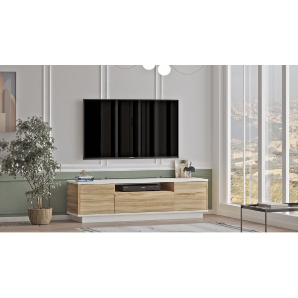 Luvio mediapenkki 4 - tammi/valkoinen Luvio mediapenkki 4 - tammi/valkoinen