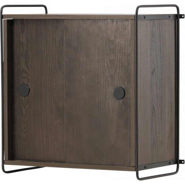 Paris-seinkaappi 68 x 60 cm - Musta/Mocca