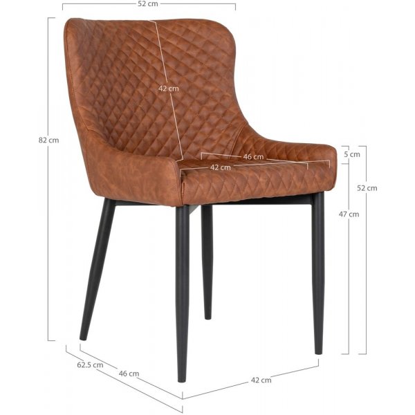 Boston ruokapöydän tuoli - Vintage ruskea/musta Boston ruokapöydän tuoli - Vintage ruskea/musta