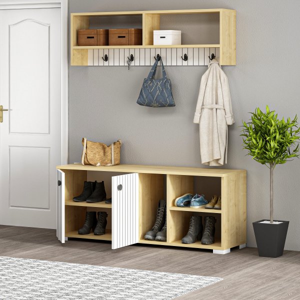 Sarandon aulakalusteet - Valkoinen/safiiri Sarandon aulakalusteet - Valkoinen/safiiri