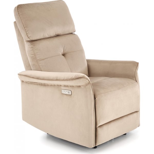 Semir sähköinen lepotuoli, jossa USB - beige sametti Semir sähköinen lepotuoli, jossa USB - beige sametti