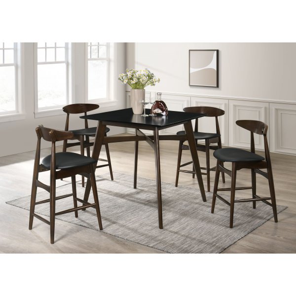 Florence baaripöytä 90x90 cm - Pähkinä/musta Florence baaripöytä 90x90 cm - Pähkinä/musta