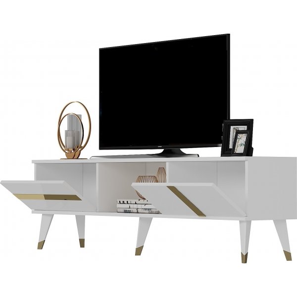 Vania mediapenkki - Valkoinen/kulta