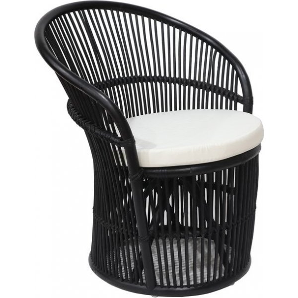 Narvan nojatuoli rottinkia - musta + Huonekalujen tekstiilien puhdistus