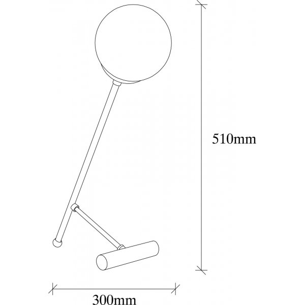Golfpöytävalaisin valmiina - Musta Golfpöytävalaisin valmiina - Musta