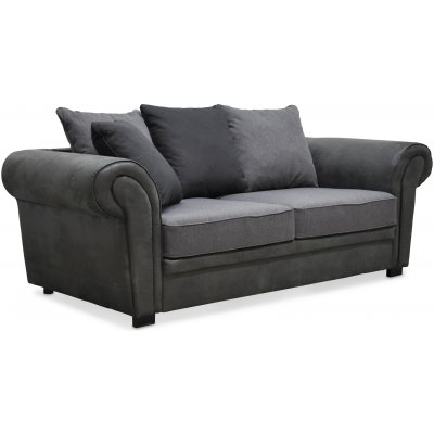 Deluxe 2-istuttava sohva tyynyill - harmaa/antrasiitti/vintage + Huonekalujen jalat