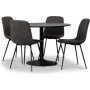 Seat ruokailuryhm, pyre ruokapyt + 4kpl Smokey-ruokatuolia - Musta / vintage + 4.00 x Lautasliinarenkaat