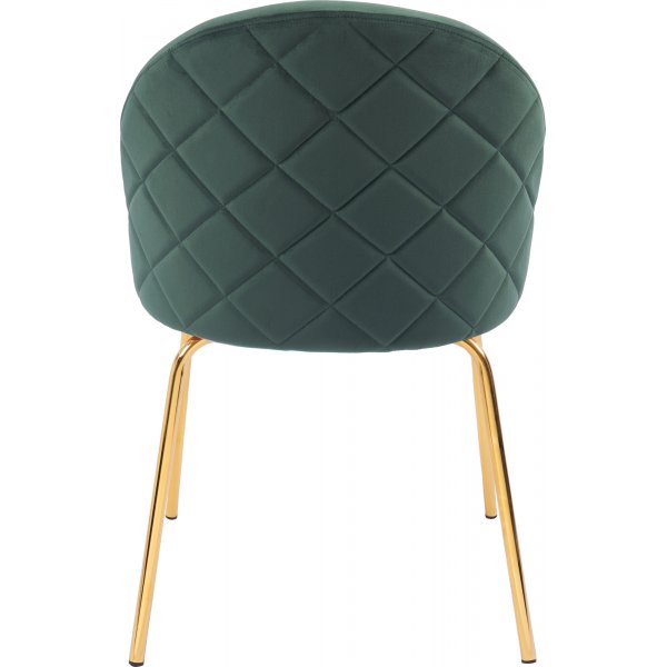 Plaza velvet -tuoli - Vihreä / Messinki Plaza velvet -tuoli - Vihreä / Messinki