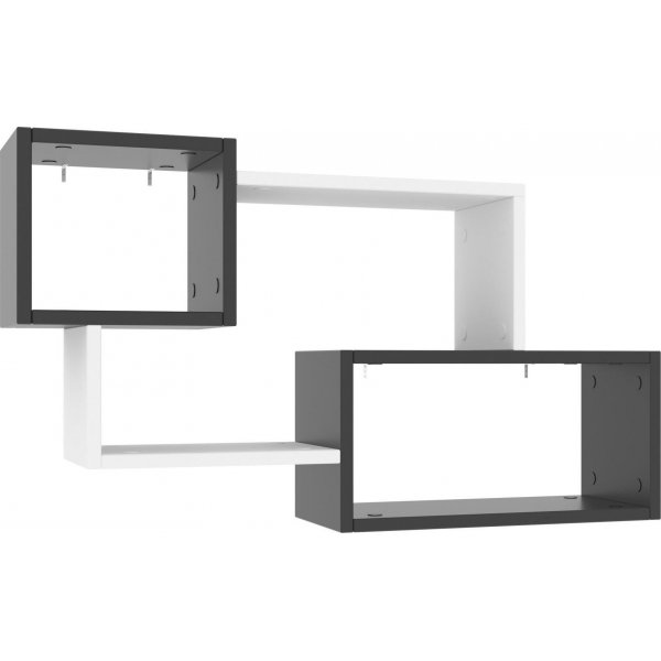 Ejder sein�hylly - antrasiitti/valkoinen