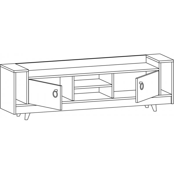 Tyler mediapenkki - antrasiitti/tammi