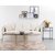 Tiffany Falcon -sohvapyt - Messinki / Valkoinen marmorilasi