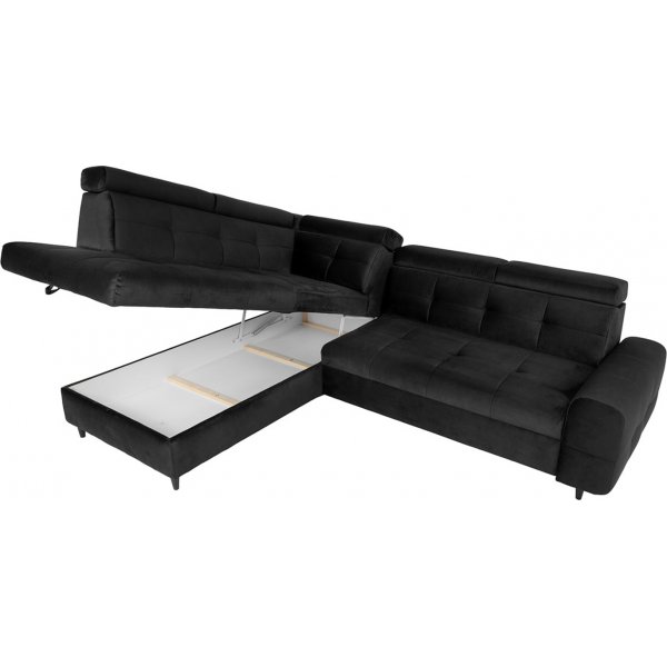 Matras kulmasohva, avoin p�� vasen - musta
