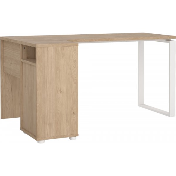 Kylttikulmapöytä - valkoinen/hikkori Kylttikulmapöytä - valkoinen/hikkori