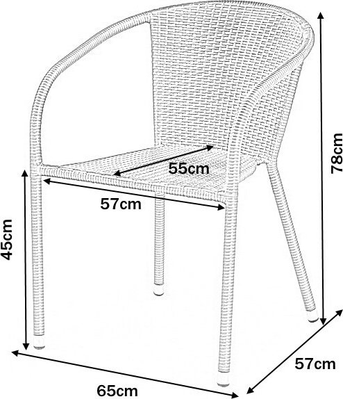 Malik-kahvilatuoli - Tummanruskea keinorottinki Malik-kahvilatuoli - Tummanruskea keinorottinki