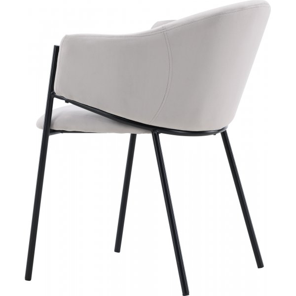 Evelina ruokatuoli - Harmaa sametti Evelina ruokatuoli - Harmaa sametti