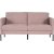 Kingsley 2,5-istuttava sohva vaaleanpunaista samettia + Huonekalujen tahranpoistoaine
