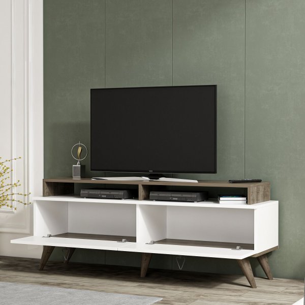 Beril-mediapenkki - p�hkin�/valkoinen