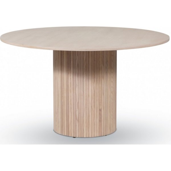 Circle-ruokapyt 130 cm - Whitewash-tammi