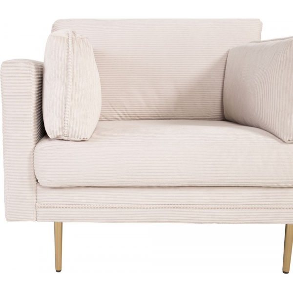 Savanna nojatuoli - Vaaleanharmaa Manchester / messinkijalat