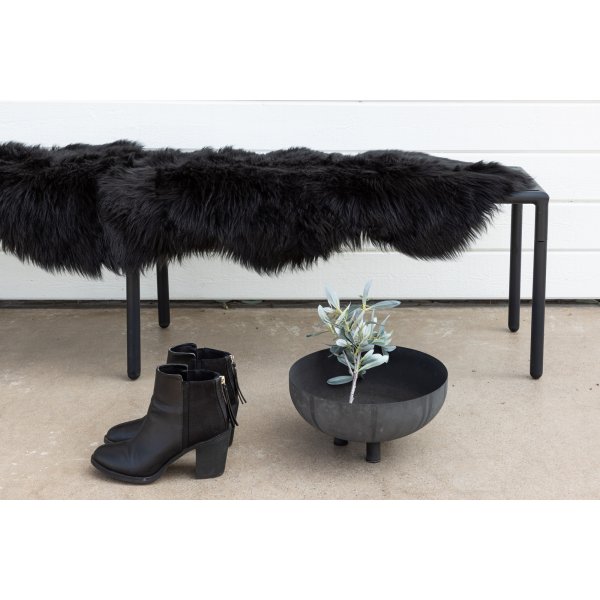 Katy trap 180 x 55 cm - Musta tekoturkis Katy trap 180 x 55 cm - Musta tekoturkis