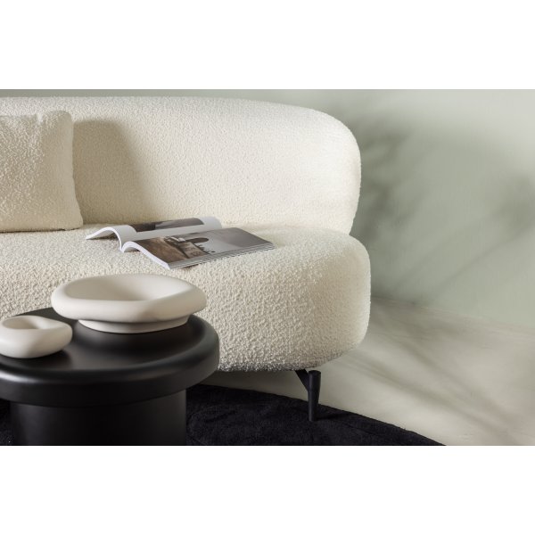 Luna 3-istuttava sohva - musta/valkoinen Luna 3-istuttava sohva - musta/valkoinen