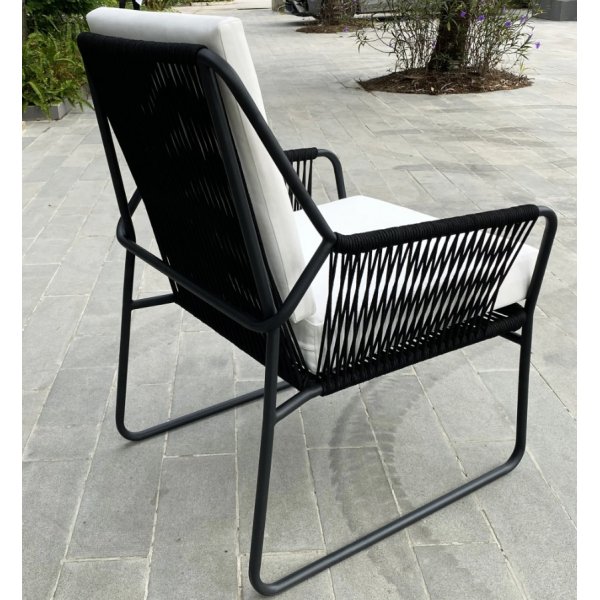 Sandhamn lepotuoli - musta/valkoinen Sandhamn lepotuoli - musta/valkoinen