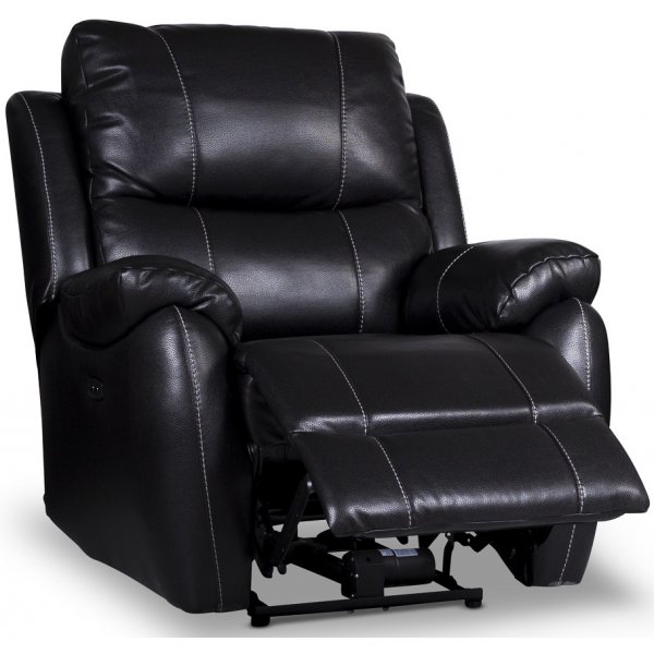 Enjoy Chicago Shkinen Recliner-nojatuoli - Musta keinonahka + Huonekalujen tahranpoistoaine