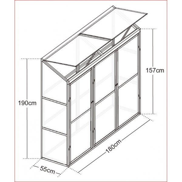 Sein�kasvihuone Atlas - 0,9 m�
