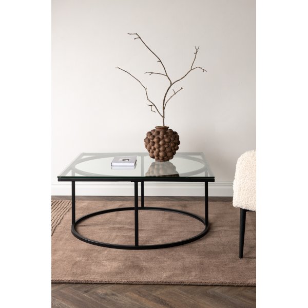 Skanneri sohvapöytä 90 x 90 cm - Musta Skanneri sohvapöytä 90 x 90 cm - Musta