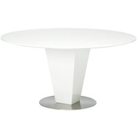 Pyöreä Cecilia-ruokapöytä Ø150 cm - Valkoinen (kiiltävä)
