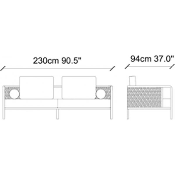 Peanut 3-istuttava sohva - Kermanv�rinen