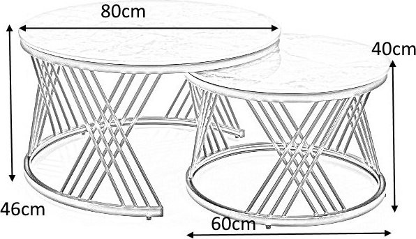 Flamingo sohvapöytä Ø60 cm - Harmaa marmori/musta Flamingo sohvapöytä Ø60 cm - Harmaa marmori/musta