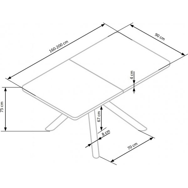 Tapper ruokapöytä 160-200 x 90 cm - Tammi/musta Tapper ruokapöytä 160-200 x 90 cm - Tammi/musta
