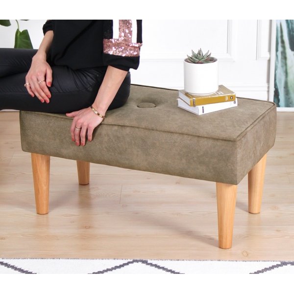 Neliönmuotoinen jakkara - ruskea Neliönmuotoinen jakkara - ruskea