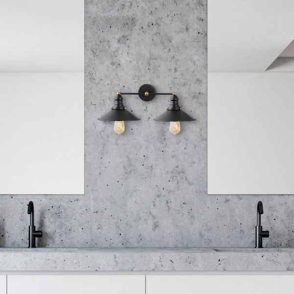 Conic seinävalaisin 12190 - musta Conic seinävalaisin 12190 - musta