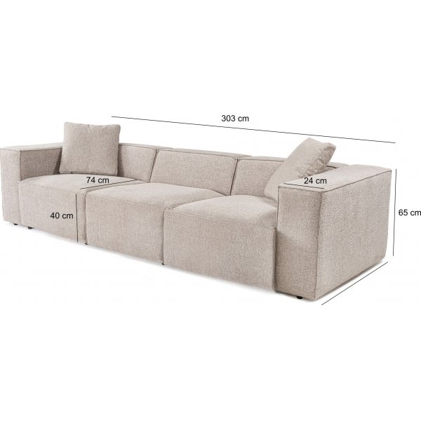 Lora 3-istuttava sohva - Mocca Lora 3-istuttava sohva - Mocca