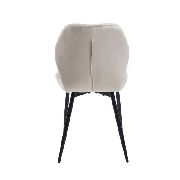 Ruokailuryhm� Sand� ruokap�yt� �120cm valkoinen terrazzo ja 4 Santos ruokatuolia beige sametti