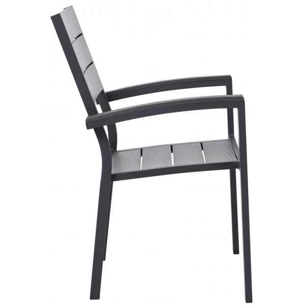 Ruokailuryhm 4 tuolilla ja ruokapydll 150 x 90 cm musta/harmaa - Las Vegas